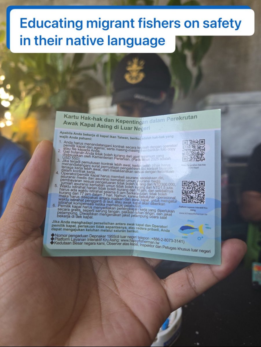 🌊 From🇮🇩Indonesia &amp;🇵🇭Philippines to🇹🇼 Taiwan, <a href="/scalabriniani/">Scalabriniani</a> Superior General Fr. Leonir Chiarello visited Shen’ao Fishing Port Taiwan, meeting migrant fishers, praising safety-at-sea education onboard.

Next stop➡️Kaohsiung &amp; Tainan.
Strength &amp; comfort to all who labor at sea.