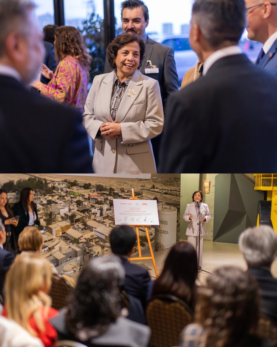 Ministerio de Minería de Chile (@minmineria_cl) on Twitter photo #AgendaMinería | Ministra Aurora Williams y director nacional (s) de <a href="/sernageomincl/">Sernageomin</a>, Andrés León, participan de firma de declaración de voluntad entre <a href="/SierraGordaSCM/">Sierra Gorda SCM</a>, <a href="/MineraCentinela/">Minera Centinela</a> de AMSA y Spence <a href="/bhp/">BHP</a>, para una producción minera más sostenible y limpia. #AgendaMinería | Ministra Aurora Williams y director nacional (s) de <a href="/sernageomincl/">Sernageomin</a>, Andrés León, participan de firma de declaración de voluntad entre <a href="/SierraGordaSCM/">Sierra Gorda SCM</a>, <a href="/MineraCentinela/">Minera Centinela</a> de AMSA y Spence <a href="/bhp/">BHP</a>, para una producción minera más sostenible y limpia.