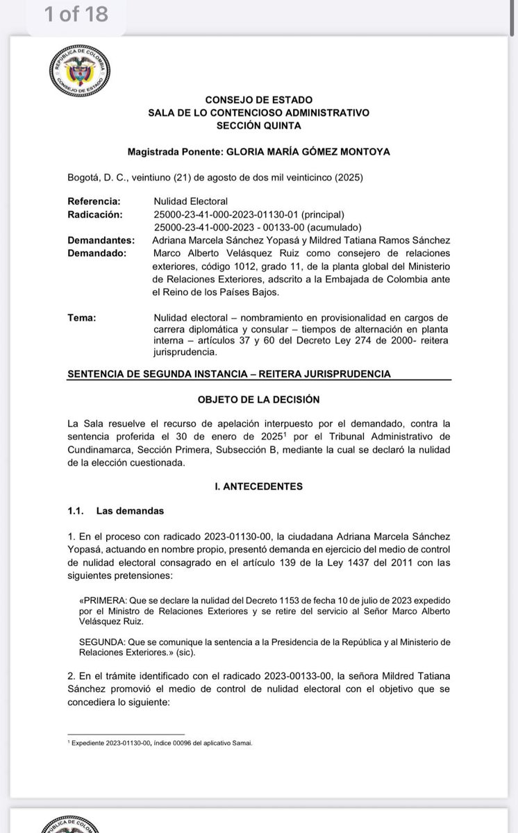 Doomo Editorial (@doomoeditorial) on Twitter photo #Nacional | El <a href="/consejodeestado/">Consejo de Estado</a> anuló el nombramiento del consejero de relaciones Exteriores en Países Bajos, Marco Alberto Velásquez Ruiz, por no cumplir requisitos de la carrera diplomática #Nacional | El <a href="/consejodeestado/">Consejo de Estado</a> anuló el nombramiento del consejero de relaciones Exteriores en Países Bajos, Marco Alberto Velásquez Ruiz, por no cumplir requisitos de la carrera diplomática