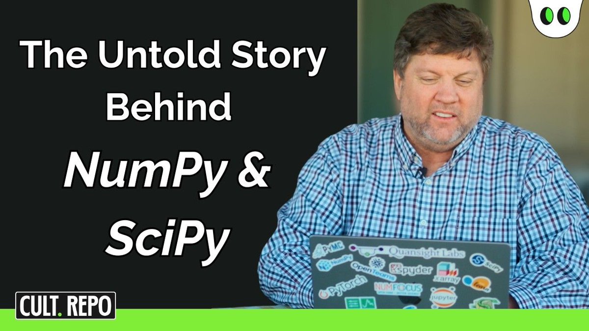 quansightai's tweet image. The early days of scientific Python were messy, collaborative, and beautiful 🐍
@teoliphant shares the story behind NumPy & SciPy: buff.ly/3DBVpx7
The Python documentary drops Aug 28th! 🎬
#ScientificPython #OpenSource #Community
@CultRepo