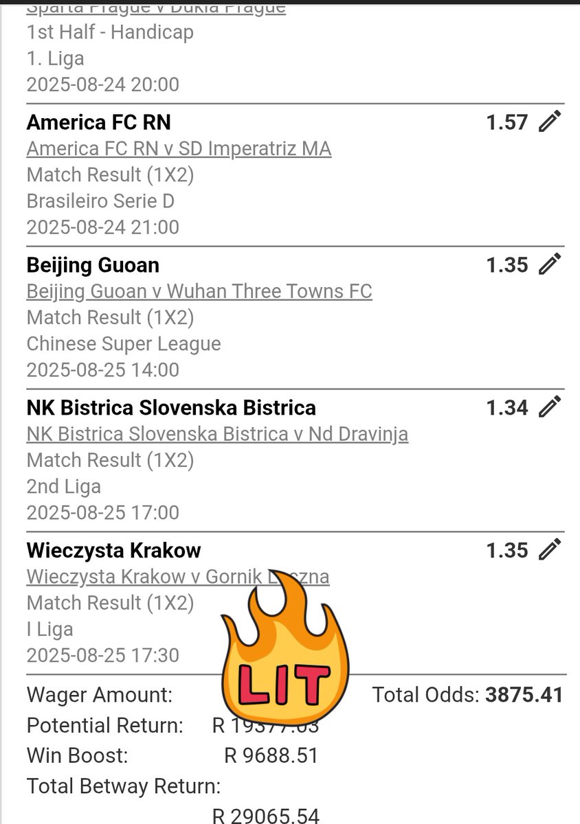 LDakotasa's tweet photo. I just placed a bet with Betway. Tap here to copy my bet or search for this booking code in the Multi Bet betslip BWC3C116D https://t.co/yzGHIMqO2r https://t.co/oc4oUe2sdO