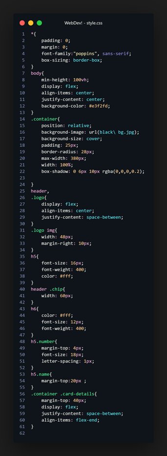 AtharvInTech's tweet image. Built this small credit card stuff to just practice the concepts.Not done it completely on own,but got the application ideas to proceed!
#buildinpublic #100DaysCfcode #webdevoloper #developer