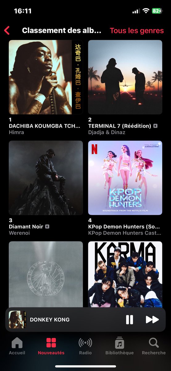 1er en Top album France 🇫🇷 

Toujours les ultra 🫶🫶❤️⚔️⚔️⚔️⚔️⚔️⚔️⚔️@HimraOfficiel