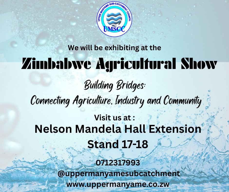 We can't wait to see you! You will be able to view your statements and make payments at our stand😄 #UMSCC #uppermanyame #ourcatchmentourresponsibility #ZAS2025