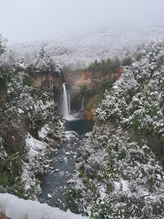 Hermosa postal El Velo de la Novia, Radal Parque Inglés #Molina