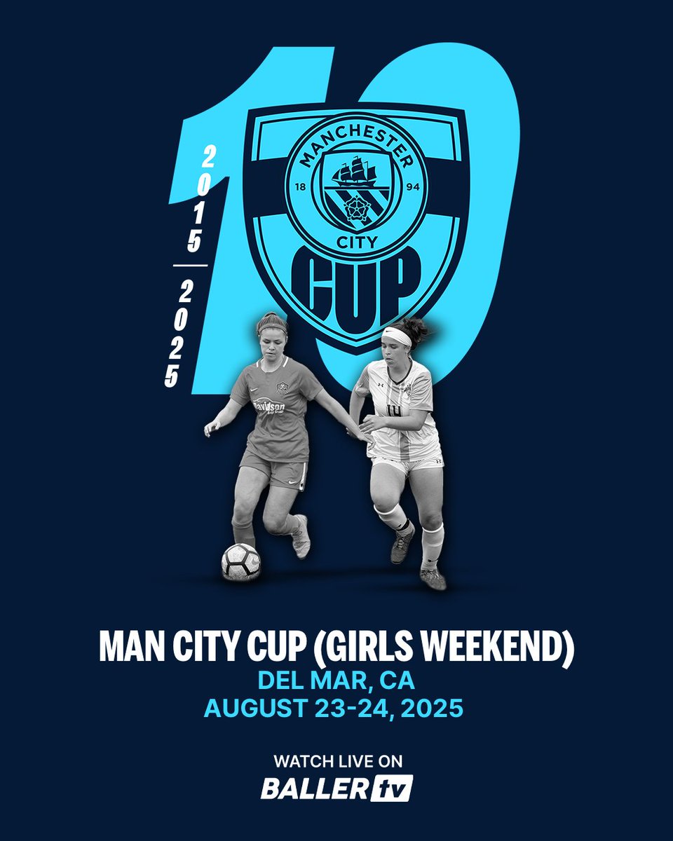Soccer on BallerTV (@ballertvfc) on Twitter photo Catch all the action from the <a href="/surfcupsports/">SurfCupSports</a> Man City Cup Girls Weekend!
๐
Sat, Aug 23 - Sun, Aug 24, 2025
๐ Del Mar, CA
๐ Watch live at bit.ly/4oP9ihR Catch all the action from the <a href="/surfcupsports/">SurfCupSports</a> Man City Cup Girls Weekend!
๐
Sat, Aug 23 - Sun, Aug 24, 2025
๐ Del Mar, CA
๐ Watch live at bit.ly/4oP9ihR