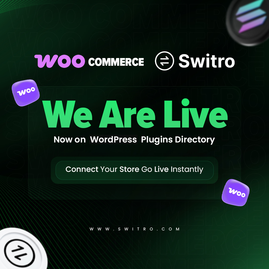 🎉 Big News! Switro is now live on the WordPress Plugins Directory 🚀  Easily connect your WooCommerce store and start accepting crypto payments  instantly ⚡💳 👉 Install today: https://t.co/sryQYD5qb7 #Switro  #WooCommerce #WordPress #