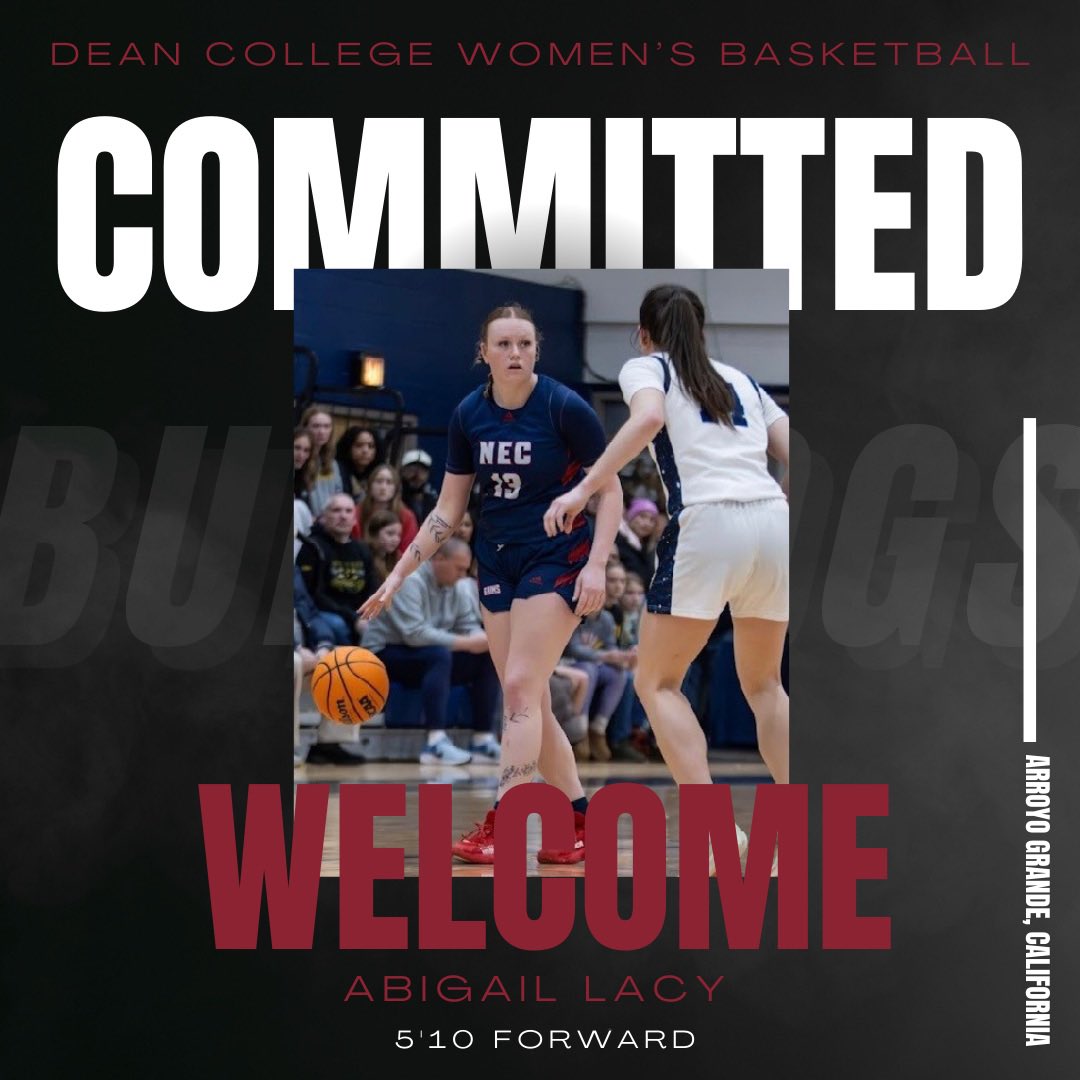 Dean_WBB's tweet photo. Going into the weekend strong with a BIG welcome to our 5’10 Senior Forward from Arroyo Grande, California: 

‼️Abigail Lacy‼️

#DeanDifference #deanwbb #GoBulldogs https://t.co/OO99X9plCt