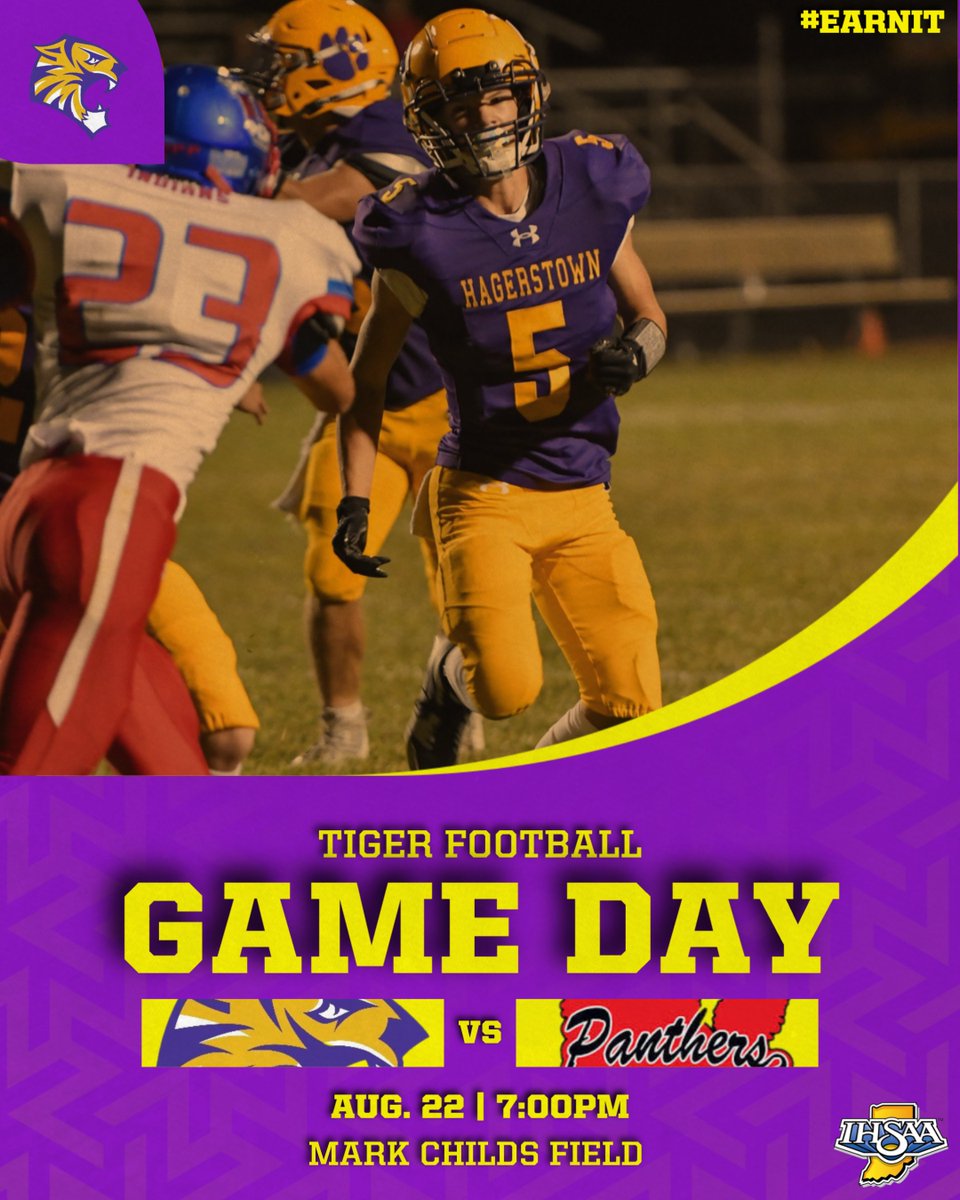 🚨🚨 FRIDAY NIGHT LIGHTS! 🚨🚨
Pack the stands Tiger Fans its Game Day! 
🆚 Knightstown
📍Mark Childs Field
⌚️7:00pm
🌡️ Partly Cloudy &amp; 76º
#EarnIt