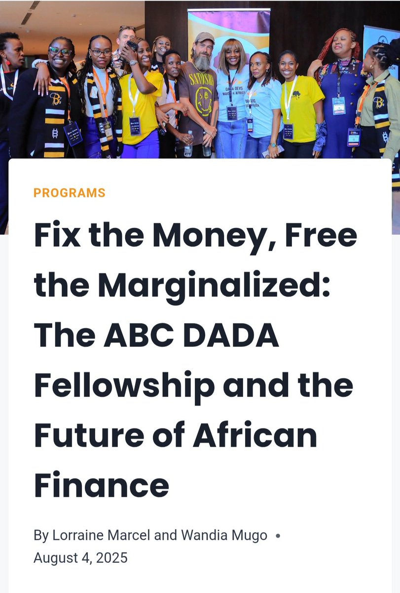 Bitcoin DADA (@btc_dada) on Twitter photo Read this masterpiece by <a href="/marcelorraine/">Lorraine Marcel</a> & <a href="/wandiology/">meta angel ♃</a> on how fixing the money frees the marginalized and why it matters for Africa’s financial future.
btcdada.com/fix-the-money-… Read this masterpiece by <a href="/marcelorraine/">Lorraine Marcel</a> & <a href="/wandiology/">meta angel ♃</a> on how fixing the money frees the marginalized and why it matters for Africa’s financial future.
btcdada.com/fix-the-money-…