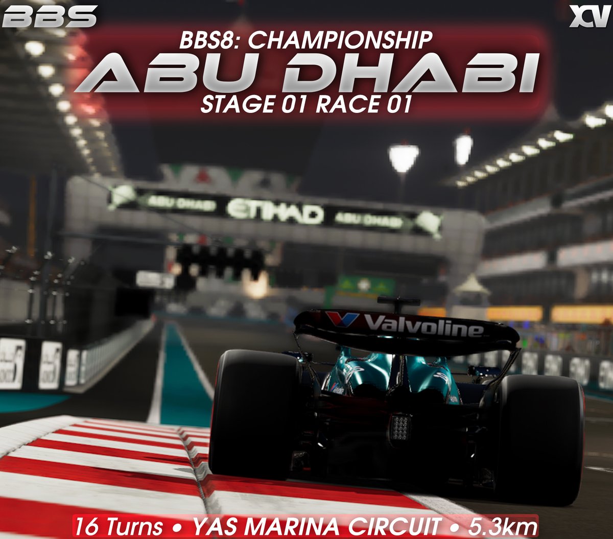 Bunga_Series's tweet photo. โช๏ธ ๐๐๐๐ ๐ฃ๐๐ข๐ก๐ฆ๐๐๐ฃ ๐ฅ๐๐๐ ๐๐๐ฌ
10 teams will tackle the Yas Marina circuit in the first ever BBS 2s format. Summer League champions @EVR_Racing are surely the favourites, but everything's to play for.
Join @EVRCormac at 8pm to catch the action live
#WeAreBunga https://t.co/ucBvPd6E79