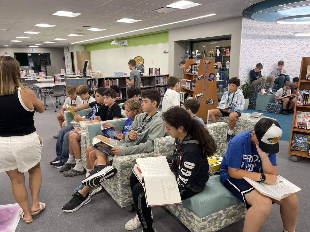 Jennifer Fox Eberle (@msslibd95) on Twitter photo How many teens can squeeze into the comfy furniture on a Friday morning. Apparently a lot! #lzmss #thrivein95 How many teens can squeeze into the comfy furniture on a Friday morning. Apparently a lot! #lzmss #thrivein95