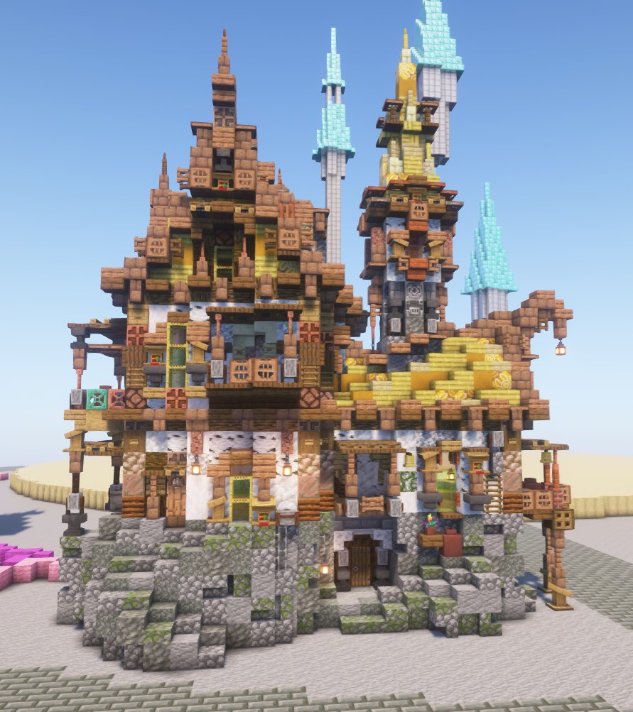ナナメ建築イベントで作った
#ナナメ屋根研究会 
#Minecraft
#マイクラ
