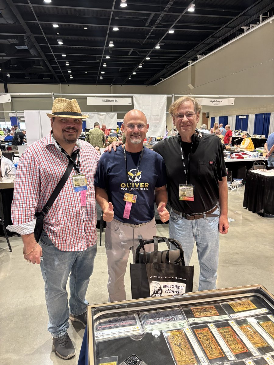 At the World's fair of Money in Oklahoma City (8-20-25). (Left to Right) Daniel Diaz <a href="/4SoundMoney/">Citizens for Sound Money</a>, John (Quiver Collectibles) and I <a href="/MissouriLibert2/">Missouri Freedom Initiative</a>.