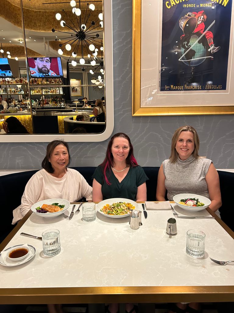 We’re 100% virtual but real connections still happen! Sandra, Kristle &amp; Lori met up over lunch in Vegas and brought the team vibes IRL.

Great food + great teamwork = magic! ✨

#RemoteWork #Remote #RemoteCompany #VirtualWorkforce #VirtualCompany