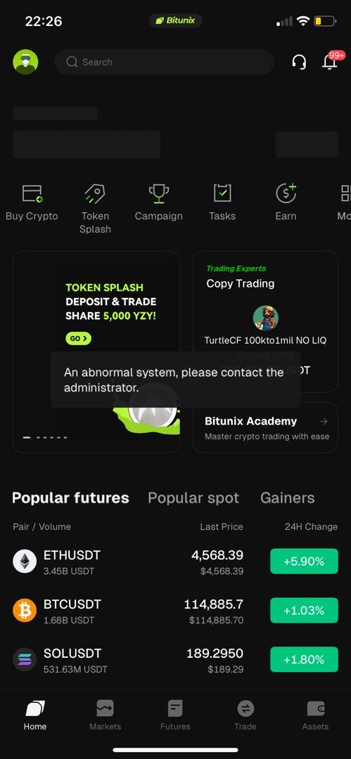MahaJeffery's tweet photo. @BitunixOfficial 

On one of the most bullish nights for crypto both your site and app are down and I can't take profit or set stop losses on my running trades please assist. https://t.co/4Lr9qzZDjD