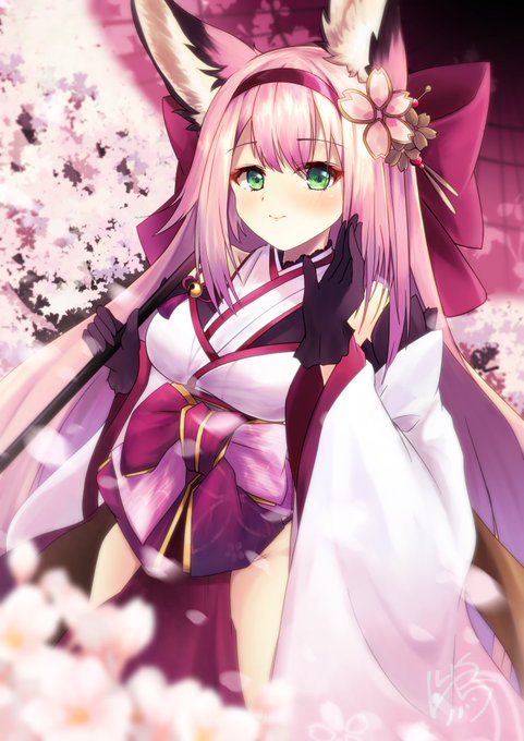 🌸アズールレーン8周年おめでとうございます🌸 
今年も花月ちゃんと一緒にお祝い!
 #アズレン8周年アート
@azurlane_staff 