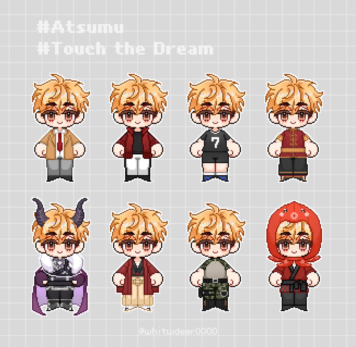 🦊🐙😈
-
#ハイキュー #Haikyuu 
#ドット絵 #pixelart