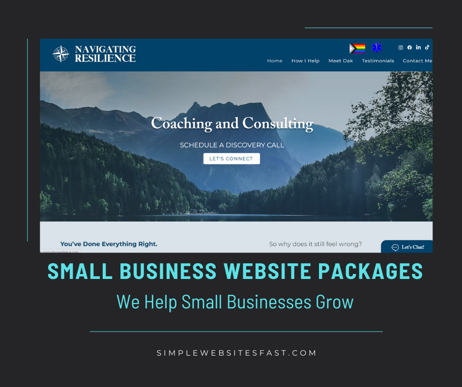WebSitesInAWeek's tweet image. Simple Websites Fast just finished a website for Navigating Resilience. Check out our small business packages. bit.ly/3y4UmAw #SimpleWebsitesFast #webdesign #website #smallbusiness