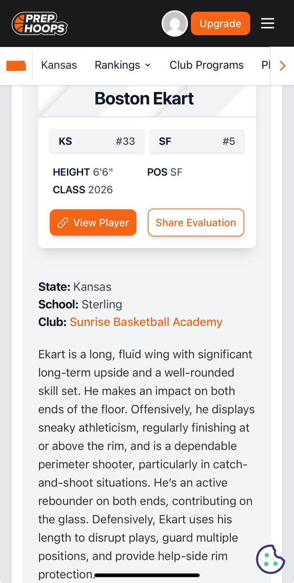 Boston Ekart featured in a recent Prep Hoops release. He’s going to have a big senior year!