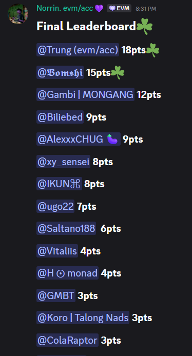 A joyful day with Monad 
Afternoon gaming with the Monad fam,
Evening my hometown’s signature dish got honored &amp; shared with the Monad family worldwide 
Now wrapping it up with an NFTtea night alongside Karma, Sergito &amp; Meebits.

Big thanks to <a href="/iOoua/">💜yuka💜 ⌘</a> , <a href="/nadsarefoodie/">Nads are Foodie</a> , <a href="/monad/">Monad ⨀</a>  &amp;