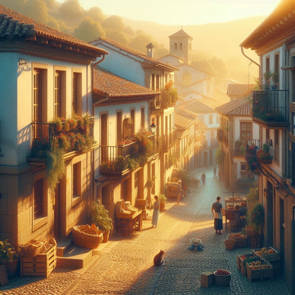 Morning light painting the village in gold 🌞. Bread, flowers, and quiet streets — la vida sencilla at its best.

#GoldenMorning #IberianCharm #VillageLife #TravelDreams #SlowLiving #SunriseVibes #MagicStreets #CulturalBeauty #HiddenGems #MorningGlow