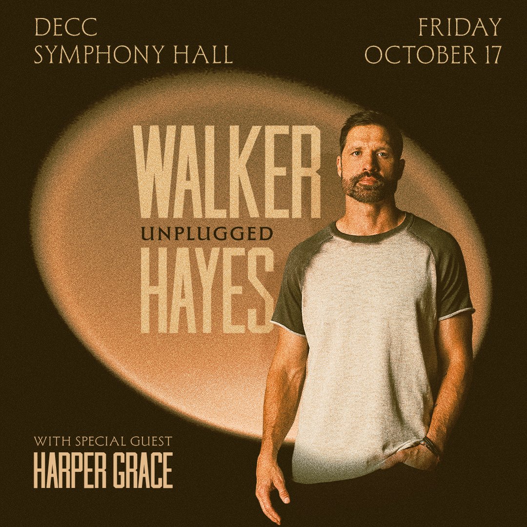 🚨TICKETS ON SALE NOW - Walker Hayes: Unplugged 🙌
with special guest Harper Grace

Friday, October 17 | DECC Symphony Hall | 7:00pm

🎟️ - ticketmaster.com/event/06006307…

More info here: decc.org/event/walker-h…