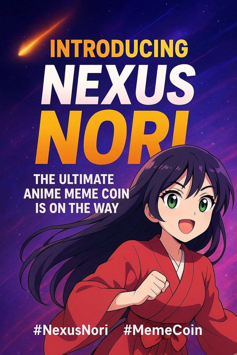 Athulcrypt's tweet photo. #NexusNori
#MemeCoin
#AnimeCoin
#CryptoCommunity
#CryptoMeme
#Solana
#Web3
#Degens
#CryptoAnime
#MoonShot
#Next100x
#CryptoCulture
#KawaiiCrypto
#Weeb3 https://t.co/QIo70HoPTU