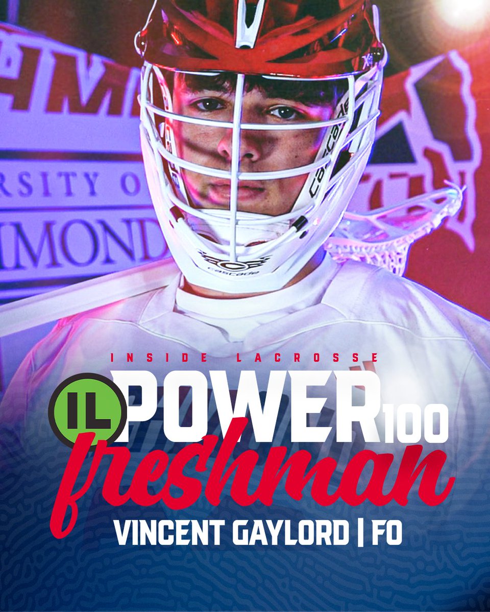 Richmond Lacrosse (@spidermlax) on Twitter photo Vincent Gaylord is an <a href="/Inside_Lacrosse/">Inside Lacrosse</a> Power 100 Freshman!
Gaylord is No. 75 on the list and is the No. 5 faceoff athlete in the class of 2029.
#OneRichmond Vincent Gaylord is an <a href="/Inside_Lacrosse/">Inside Lacrosse</a> Power 100 Freshman!
Gaylord is No. 75 on the list and is the No. 5 faceoff athlete in the class of 2029.
#OneRichmond
