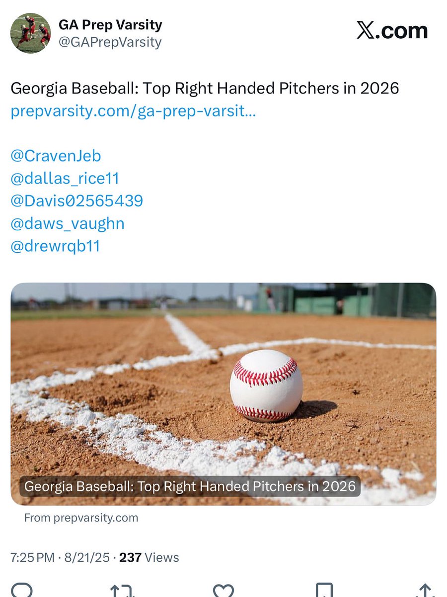 That a boy <a href="/dallasxrice/">dallas</a> 🔥⚾️💨

Excited for the season. Keep working hard and honoring God in all you do👊🏼