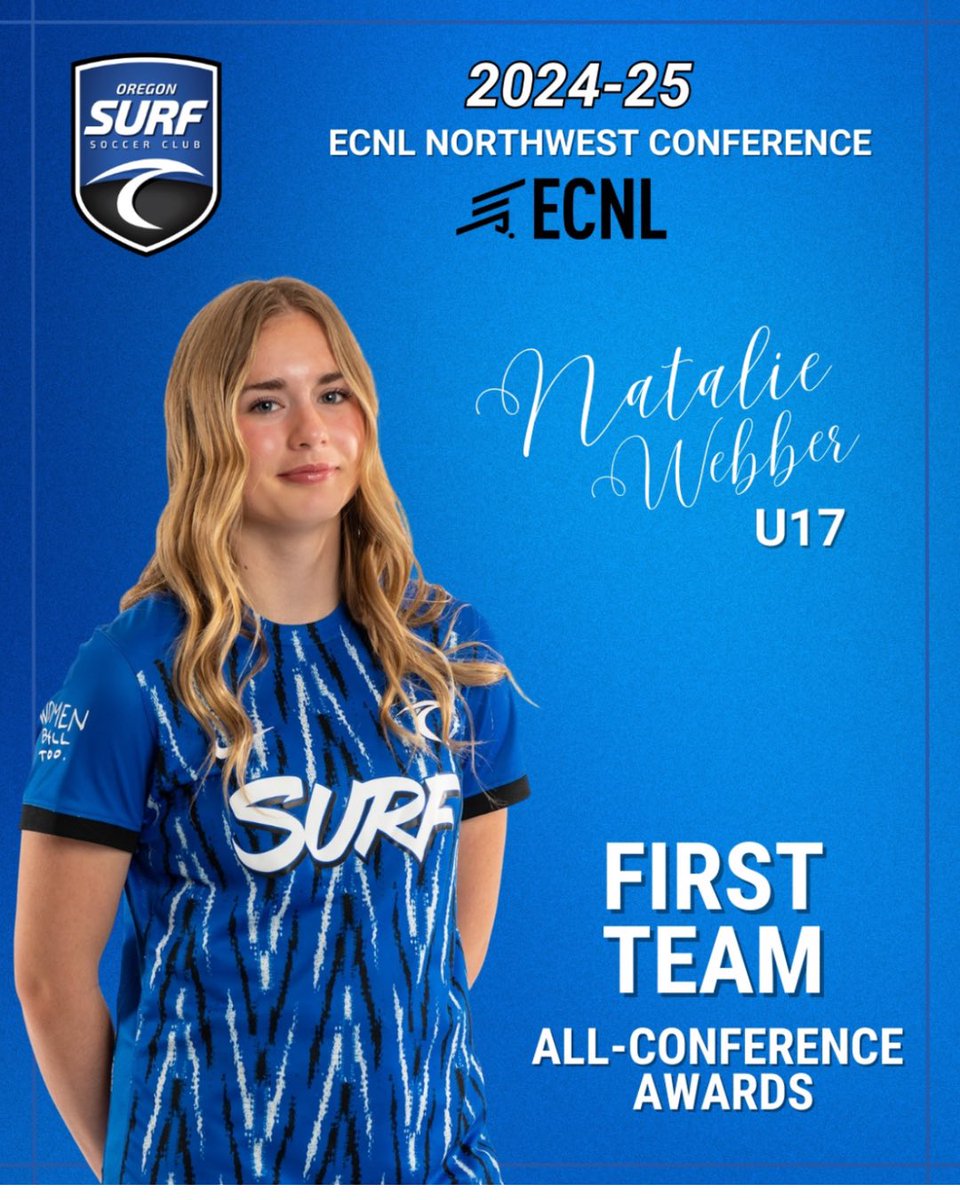 NatWebber2027's tweet photo. Honored to be named ECNL 1st Team All Conference 💙⚽️ Grateful for my teammates and coaches. Thanks to my coach Jon Kiester for the support!!

@ECNLgirls 
@ImYouthSoccer 
@PrepSoccer 
@TheSoccerWire 
@TopDrawerSoccer https://t.co/PFdCez1H0O