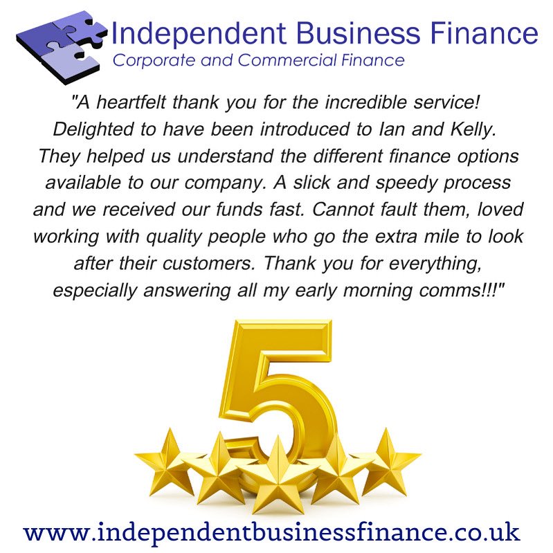 Check out this amazing testimonial! Fantastic to end the week on a high - nothing better than a happy client and we are feeling the love and got that Friday Feeling!! If you need help navigating the various Business Finance products - get in touch for our expert help &amp; advice! ❤️