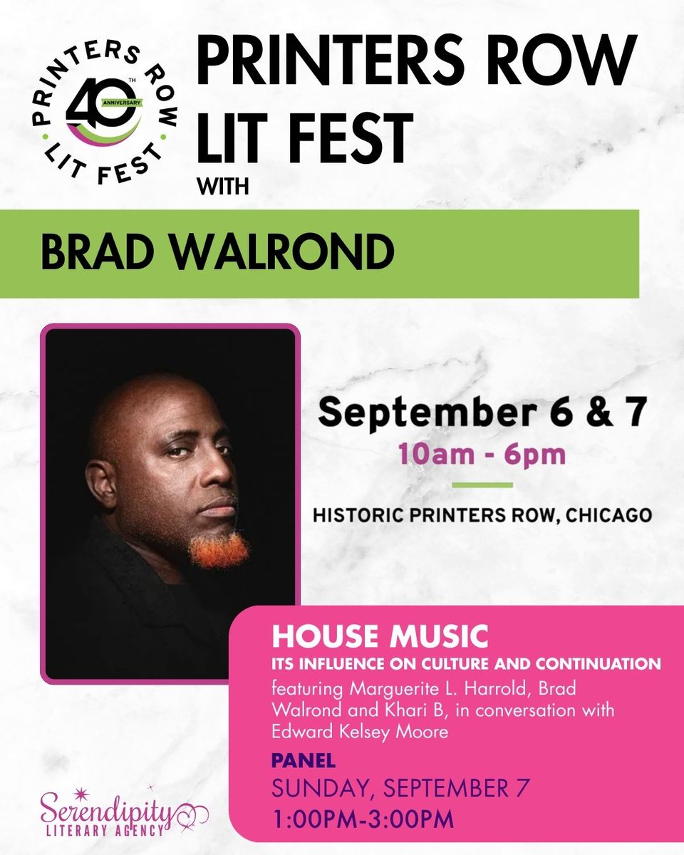 #SerendipityLit authors <a href="/jacksonopoku/">Sandra Jackson-Opoku</a> and <a href="/bradwalrond/">Brad Walrond</a> are going to be guests at the 40th annual <a href="/PrintersRowFest/">Printers Row Lit Fest</a> on Sunday, September 7th! If you’re attending, be sure not to miss them!

Learn more here: printersrowlitfest.org