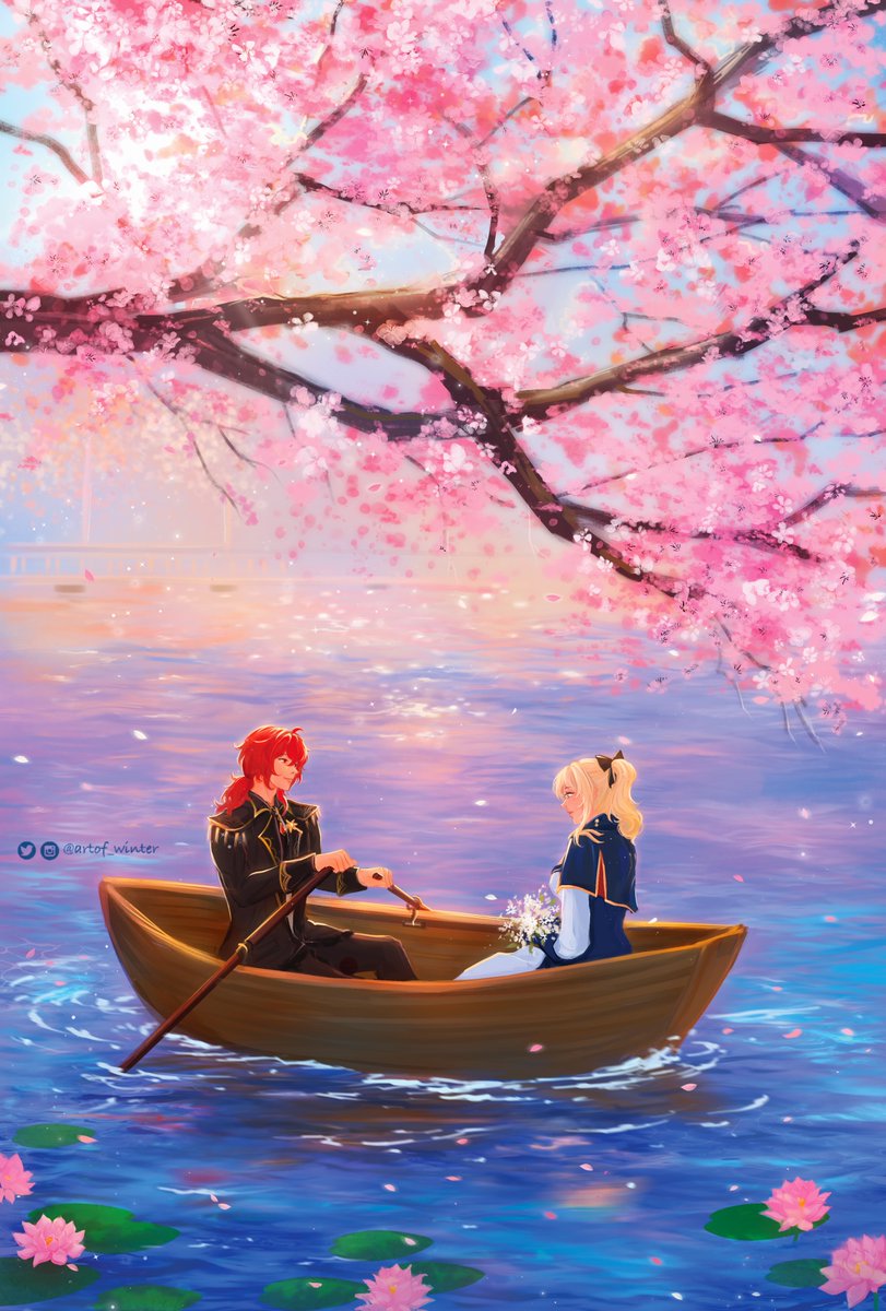 boat date✨they looks so cute🥺#Jealuc <a href="/JealucFanzine/">Redamancy: A Jealuc Zine 𓇢𓆸 📌 COMPLETED</a> #原神 #diluc #GenshinImpact #jean