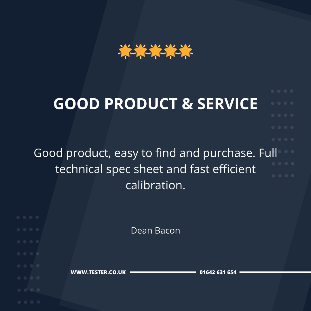 Every company is telling you:

✅ We’re price competitive
✅ We’re efficient 
✅ We offer excellent customer service

So, how do you know we’re telling the truth? 🤔

We suggest taking the word of our customers &amp; their 5 🌟 reviews. 

#5StarReviews #HappyCustomers #TestEquipment