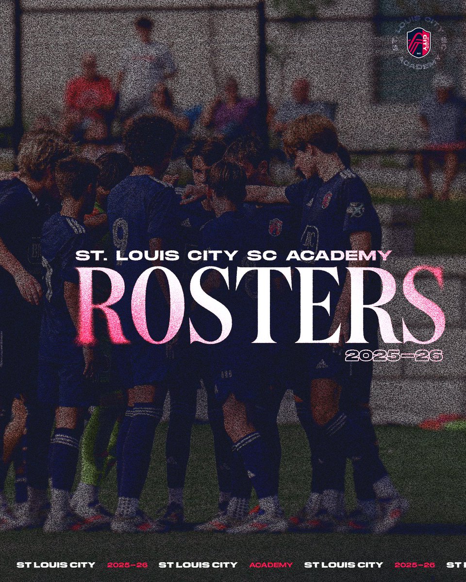 STLCITYAcademy's tweet photo. 𝐓𝐡𝐞 𝐬𝐪𝐮𝐚𝐝𝐬 𝐚𝐫𝐞 𝐬𝐞𝐭 🫡

Check out our Academy Rosters for the 25’/26' season 📋

#AllForCITY https://t.co/3ltW15WUme