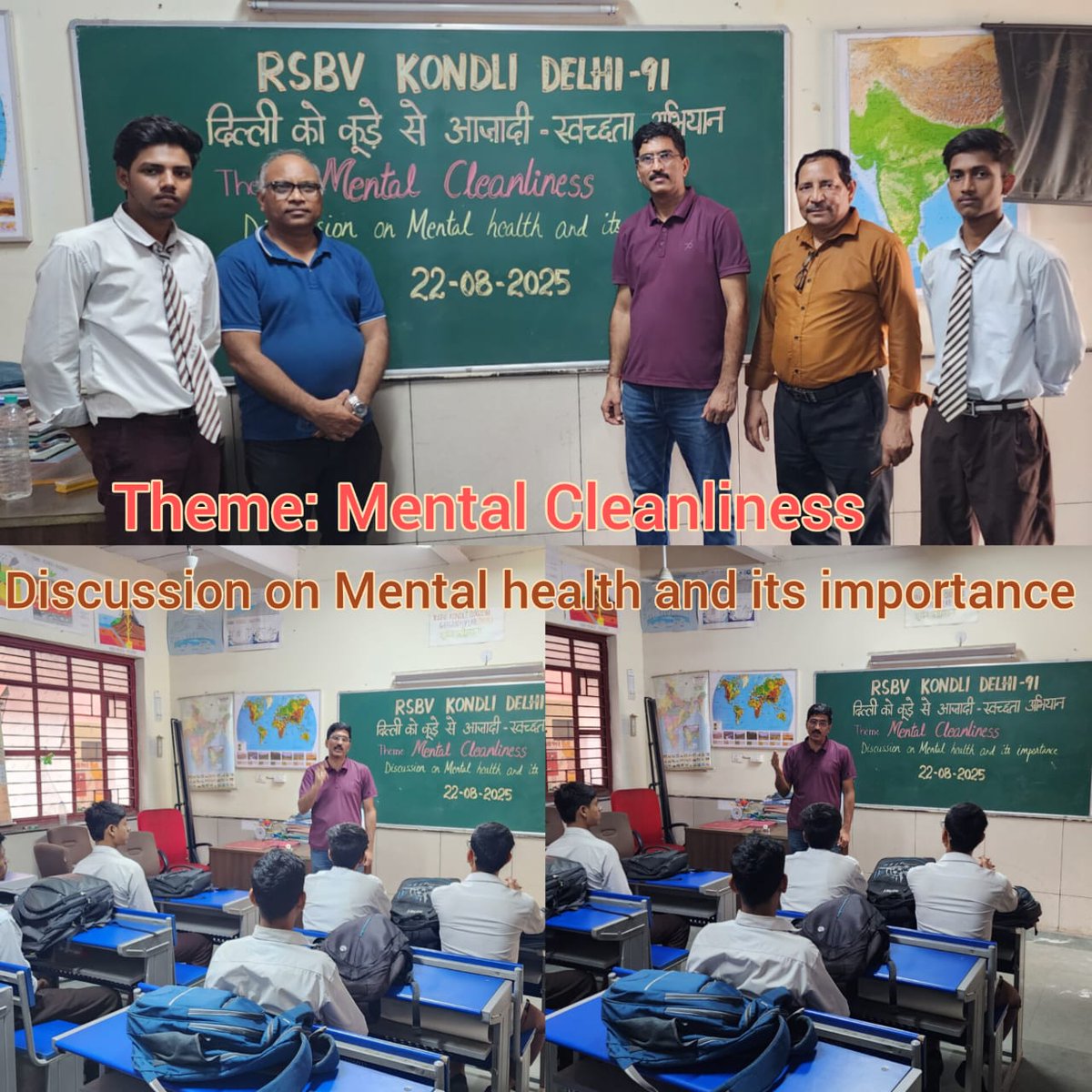 rsbv1002198's tweet photo. 🧠✨ RSBV Kondli (1002198) conducted an insightful discussion on Mental Cleanliness – highlighting the importance of mental health for a positive and balanced life. 🌿 #MentalHealth #Wellbeing
#Awareness
@gupta_rekha
@ashishsood_bjp
@Dir_Education 
@RenuGupta_2906 https://t.co/mCUcaWH6iA