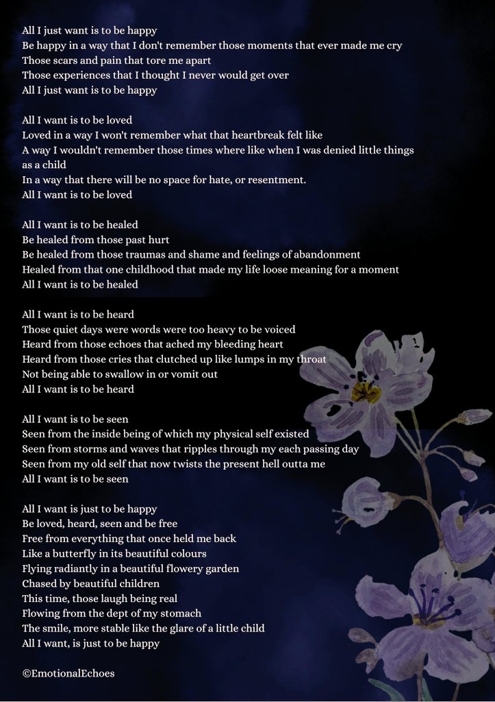 An old poem 
A poem I wrote years ago. ❤️❤️