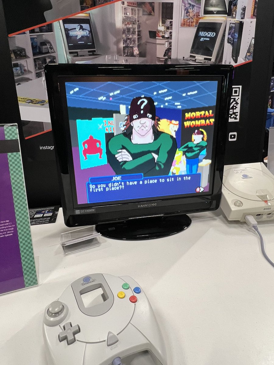 NEXTGENiusPro's tweet photo. Tested every indy game for Sega Dreamcast on gamescom 2025. Gladmori impressed me https://t.co/OBoKTadxKd