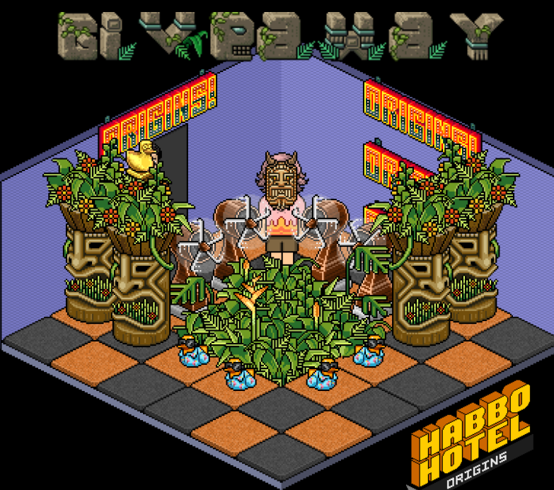 🪴giveawayyyy🌬️

🤎 Like and RT post to enter

Four winners will take home the poop fan + Tiki Statue FF + Funk Duck

Ends 28th of August

#HabboHotelOrigins #HabsNotIncluded