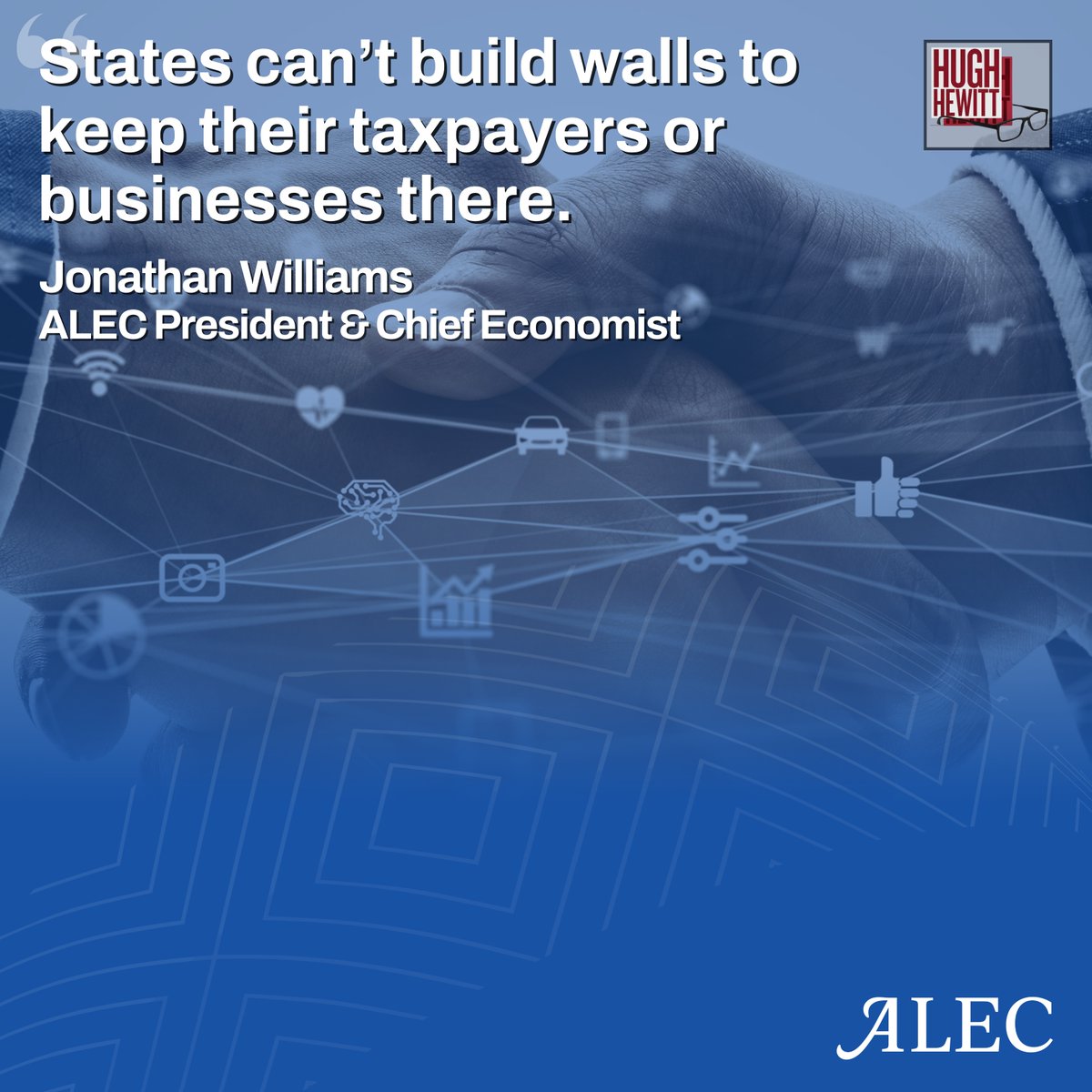 States can’t build walls to keep their taxpayers or businesses there. @taxeconomist spoke with <a href="/Radioblogger/">Duane Patterson</a> on the <a href="/hughhewitt/">Hugh Hewitt</a> show warning how high taxes drive businesses from CA &amp; NY, citing In-N-Out’s move to TN and data from Rich States, Poor States.