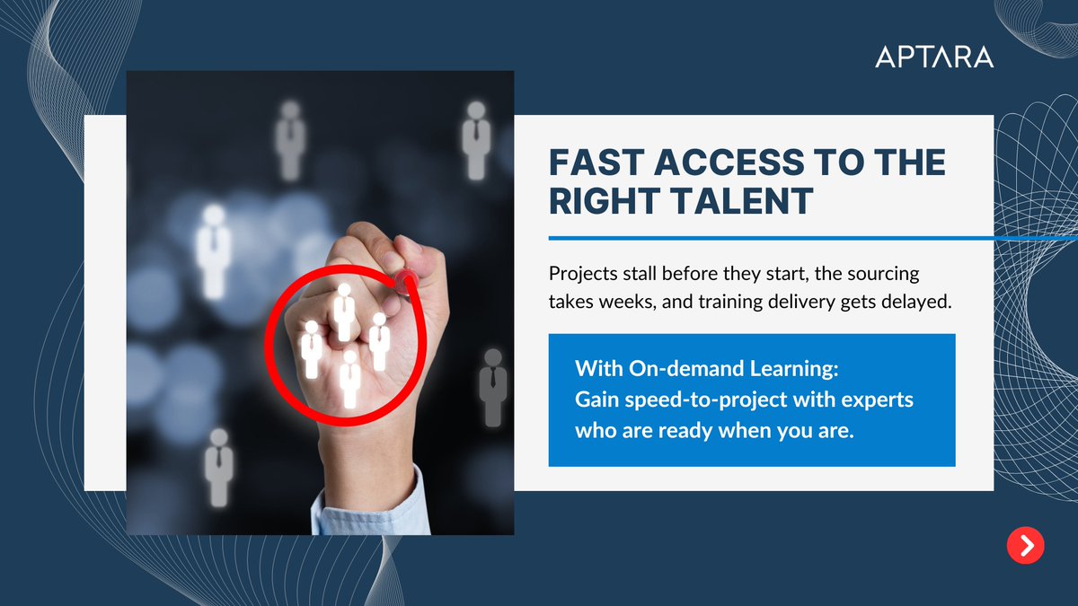 Aptara's tweet image. #OnDemandLearning gives businesses the agility to move at the speed of change. Why wait months to hire or train when expertise can be tapped instantly?
At Aptara, we help you scale smarter, cut costs, & deliver results faster. 🚀#Aptara #CorporateLearning #LearningInnovation