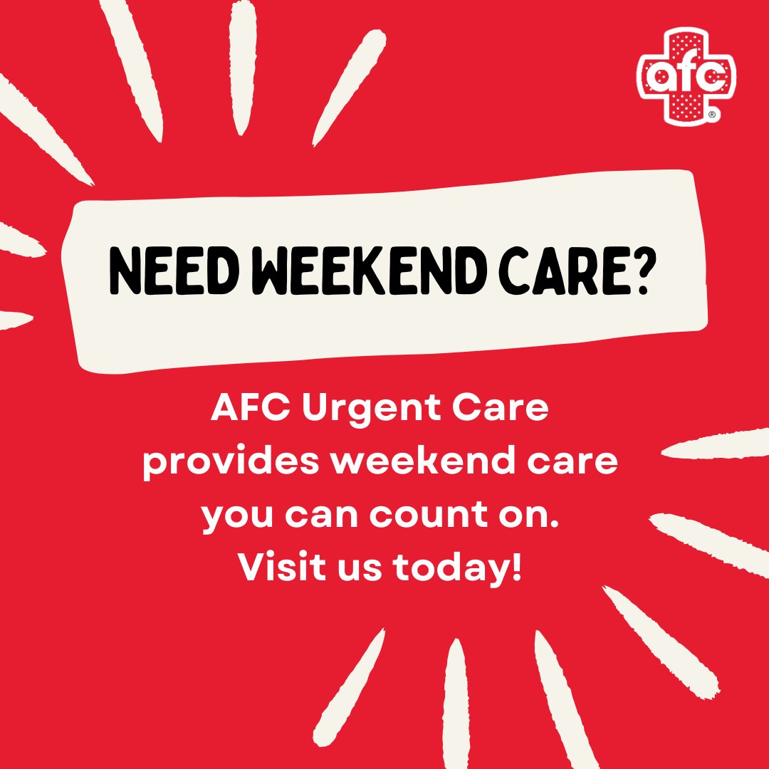 Our urgent care center is open every weekend, so you never have to choose between waiting until Monday or sitting for hours at the ER. Whether it's a minor injury, illness, or a sudden health concern, we're here for you with fast and friendly care.