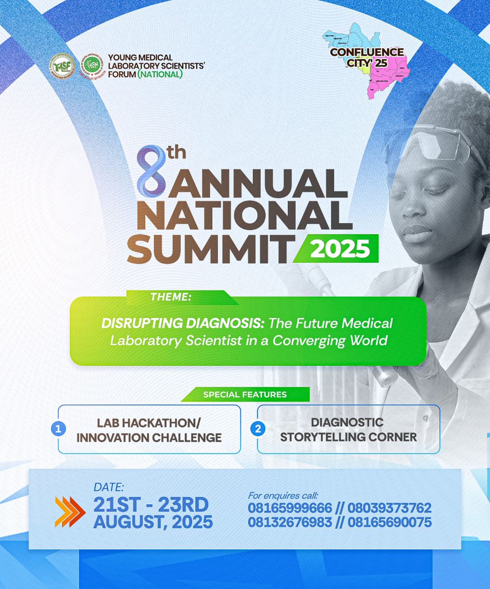 BasseyItune_'s tweet photo. Quote this tweet with your pictures in the Young Medical Laboratory Scientist Forum National Conference.

#YMLSF8AnnualSubmit
#MedicalLab
#ConfluenceCity'25 https://t.co/KRzKlWJrKG
