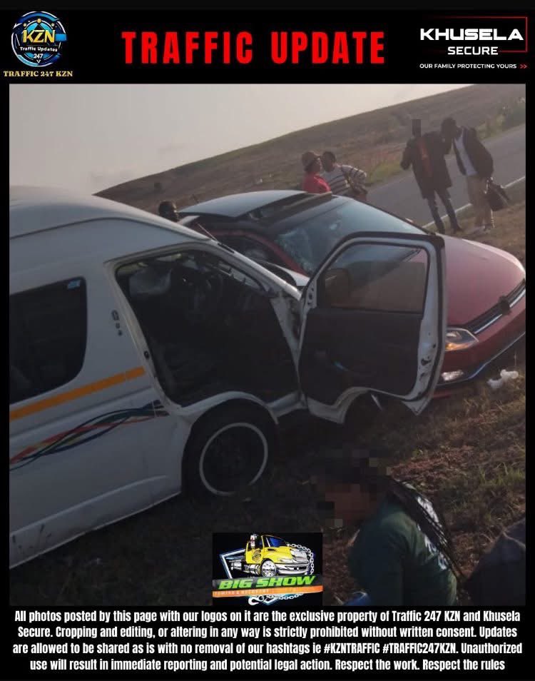 Time - 13:46
Date - 22 August 2025

MVC
Watson Highway 
Taxi vs Polo 
Big Show Towing &amp; Netcare 911 On Scene

#KZNTRAFFIC #TRAFFIC247KZN