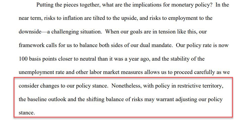 Powell said something that may be good for all of us over-allocated to this industry?!