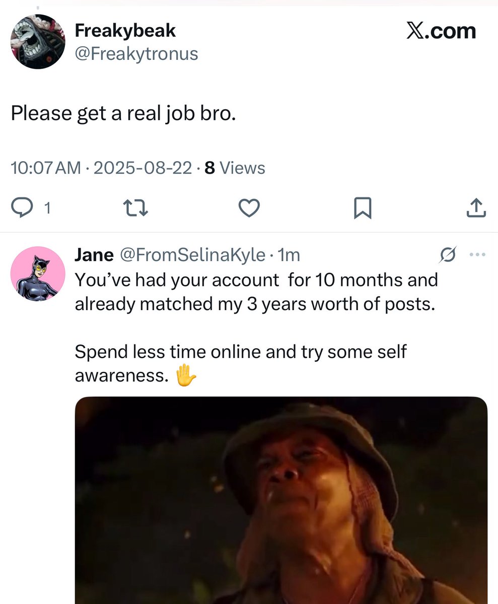 These kinds of replies always crack me up. 

Projection at its finest.