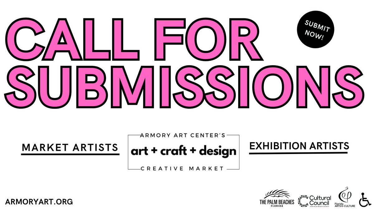 ArmoryArtCenter's tweet image. 🚨 CALL FOR ARTISTS! 🚨
Deadlines are approaching quickly for the 9th Annual Creative Market. We need Art Market Artists and Juried Exhibition Artists. Apply now and secure your spot!
zapplication.org/event-info.php…
form.jotform.com/251615860077156
#CallForArtists #CreativeMarket