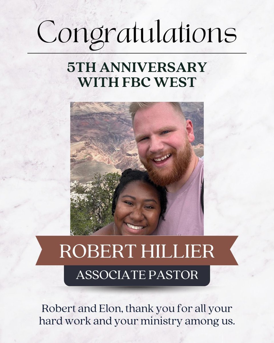 This weekend marks Robert's 5th anniversary on our Leadership Team! Thanks for all you do Robert!