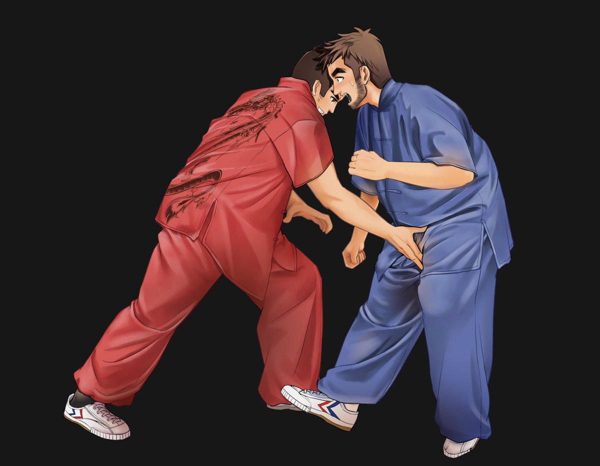 每次画到受击方这种挫败的表情，就很兴奋，也是没谁了😛